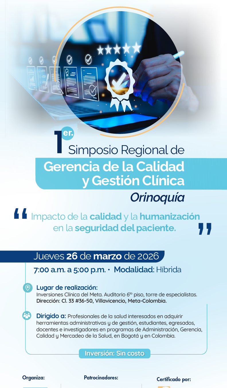 1.er Simposio Regional de Gerencia de la Calidad y Gestión Clínica