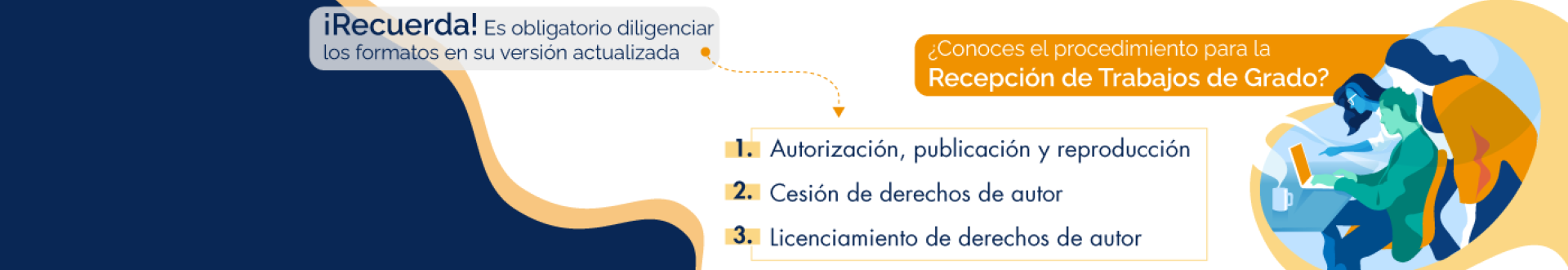 recepción de trabajos